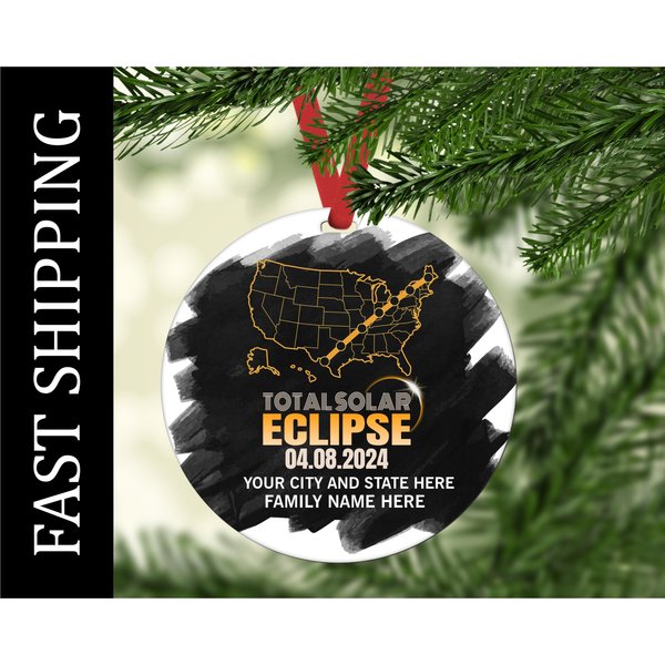 Total Solar Eclipse Gift Ornament