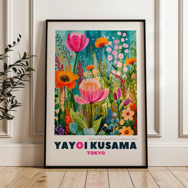 Yayoi Kusama Print, Wall Art Japanese Wall Art-image