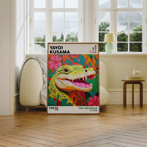 Yayoi Kusama Poster, Yayoi Kusama Crocodile Print-image