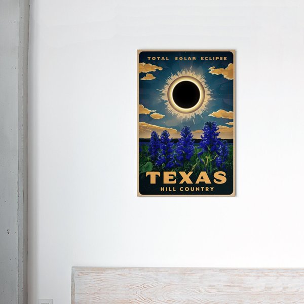 Eclipse 2024 Texas Hill Country Travel Poster-image