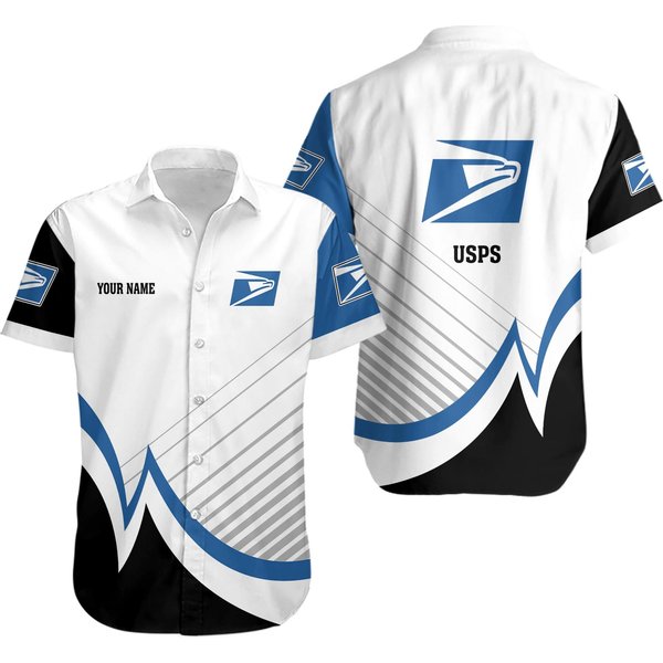 Custom Name Postal Worker Hawaiian Shirt-image