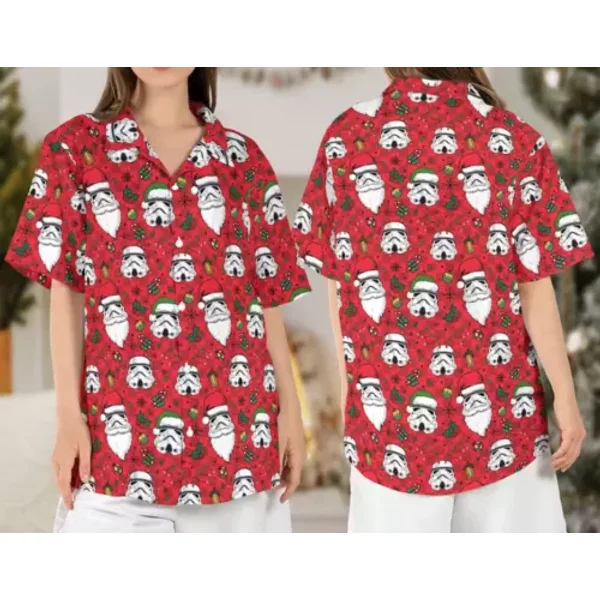 Santa Stormtrooper Christmas Hawaiian Shirt-image