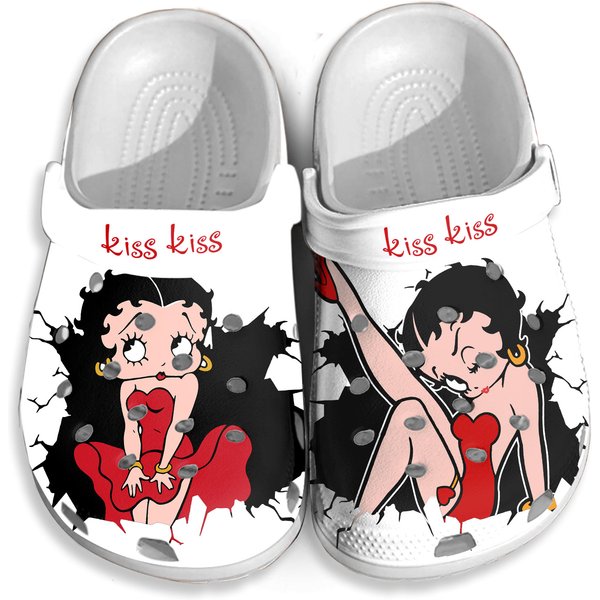 Custom Betty Boop Clog Shoes-image