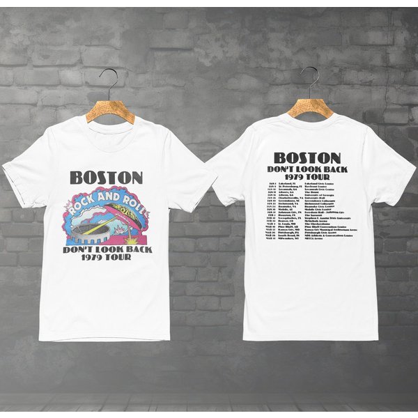 Vintage 70'S Boston Rock Band Don't Look Back Tour T-Shirt-image