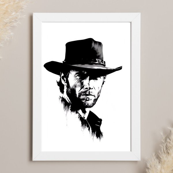 Movie Poster Art : Clint Eastwood | Birthday Gift Ideas-image