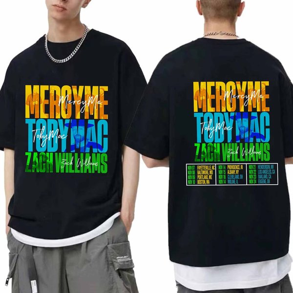 Tobymac, Mercyme And Zach Williams 2024 Tour Music Tour Double Sided Shirt-image