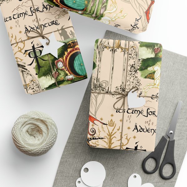 Unexpected Journey Wrapping Papers, Lord Of The Rings Gift Wrapping Paper-image