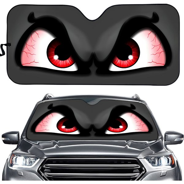 Car Accessories Dragon Evil Eyes Print Sunshades-image