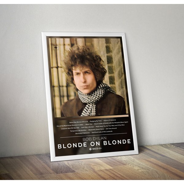 Bob Dylan Poster, Blonde On Blonde Poster, Folk Music Poster-image
