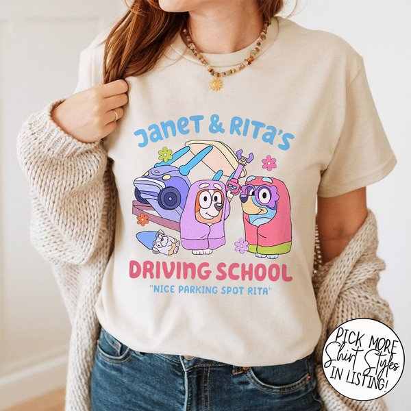 Driving School Janet And Rita Shirt - Family Design-image
