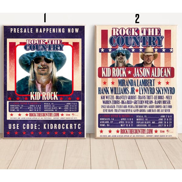 Kid Rock World Tour 2024 Poster - Jason Aldean & Kid Rock-image