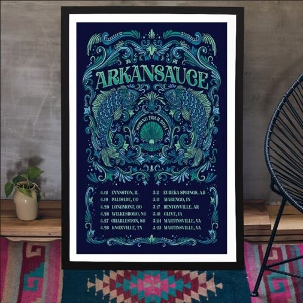 Arkansauce Spring Tour 2024 Poster Unframed-image
