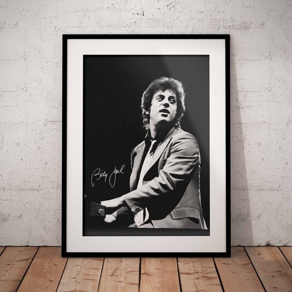 Billy Joel Art Print With Signature - Piano Man Poster-image