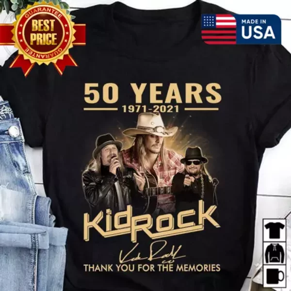 Kid Rock Rapper Signed Men T-Shirt-image