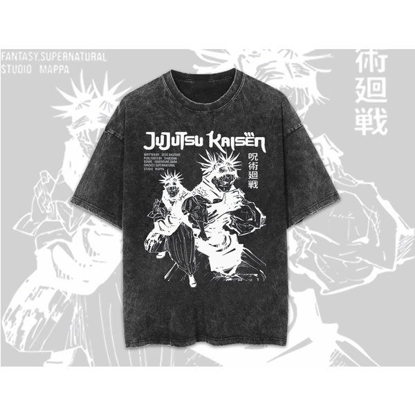 Vintage Choso Mineral Wash Anime Shirt-image