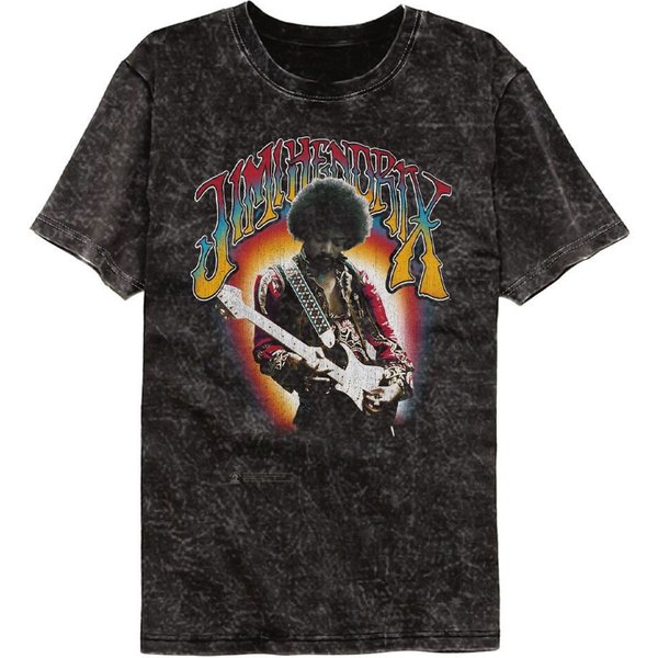 Jimi Hendrix Mineral Wash Black T-Shirt-image
