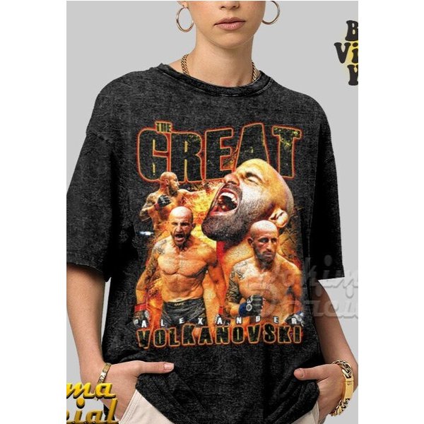 Vintage Bootleg Inspired Tee | Vintage Alexander Volkanovski Tee Shirt-image