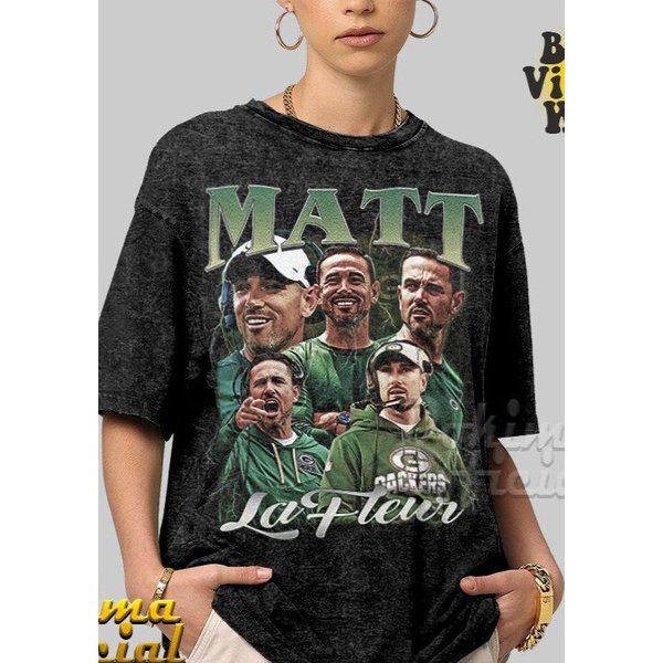 Matt Lafleur Homage Tshirt Green Bay Football Graphic Tee-image