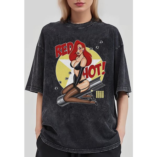 Who Framed Roger Rabbit Jessica Rabbit Mineral Wash T-Shirt-image