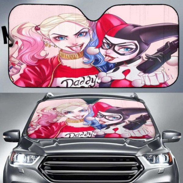 Beautiful Harley Quinn Car Sun Shade-image
