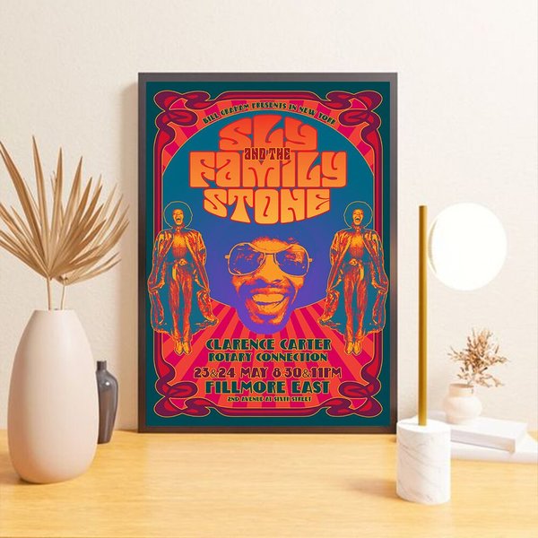 Sly & The Family Stone At The Fillmore East 1969 Poster-image