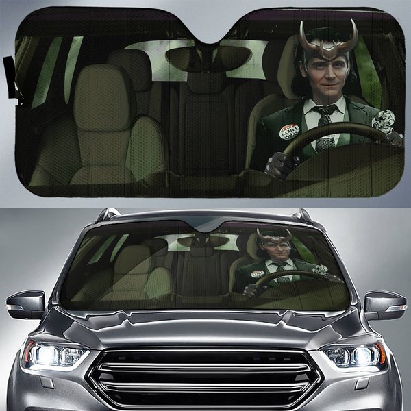 Loki Car Sunshade | Loki God Of Mischief Car Sun Shade