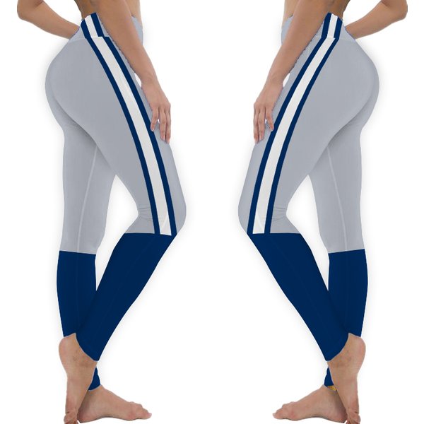 Dallas Fan/team Colors Metallic Silver Leggings