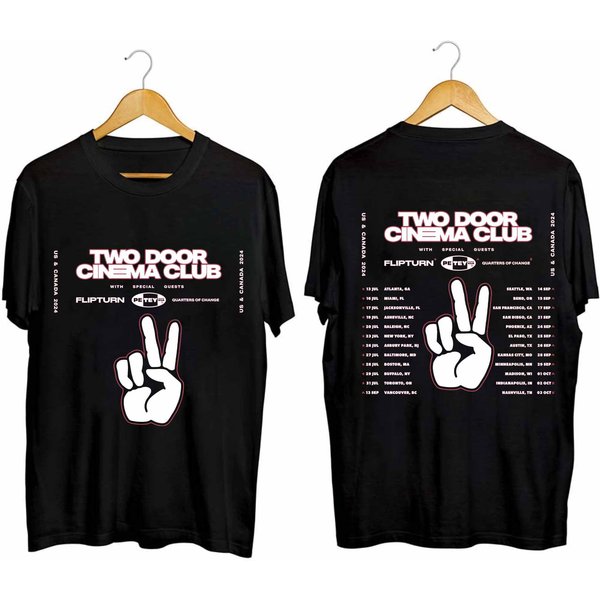 Two Door Cinema Club 2024 Tour Shirt, Two Door Cinema Club Band Fan Shirt-image