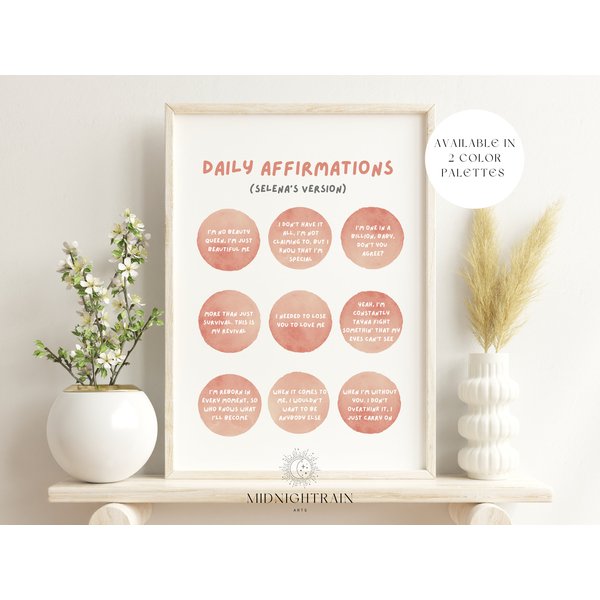 Affirmations With Selena Gomez Lyrics | Selena Poster-image