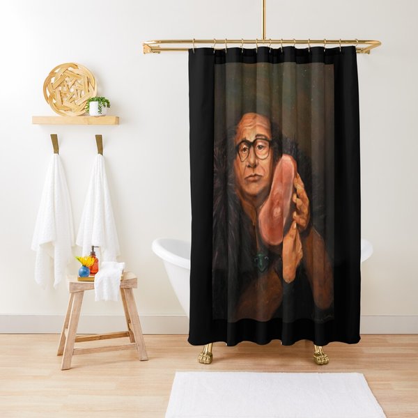 Danny Devito And His Beloved Ham Shower Curtain-image