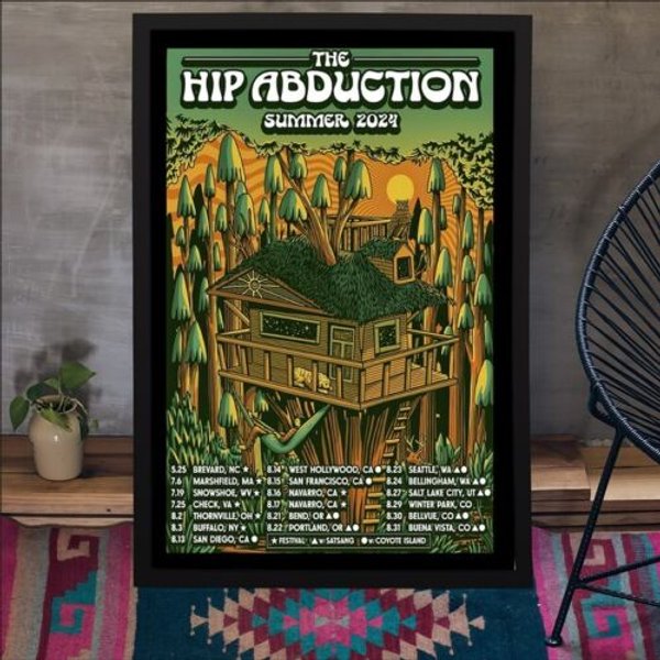 The Hip Abduction & Satsang Summer Tour 2024 August Poster Unframed-image