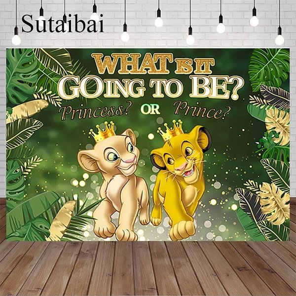 Lion King Backdrop For Gender Reveal Party Boy Or Girl Banner