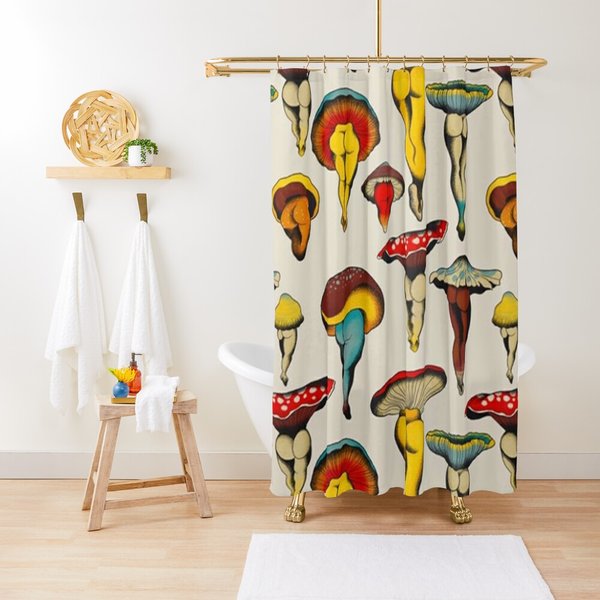 Mushroom Sexiest Dance Shower Curtain
