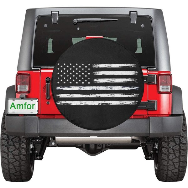 American Flag Spare Tire Cover-image