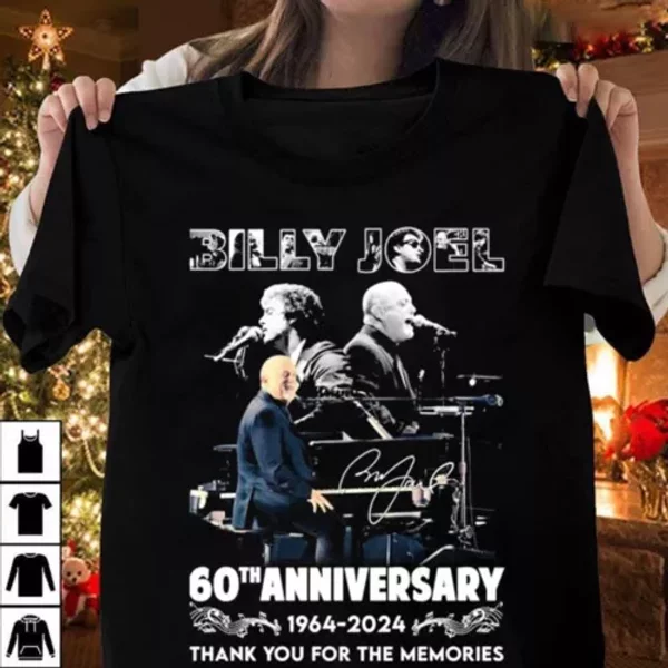 Billy Joel 60Th Anniversary 1964-2024 Thank Memories Signature Shirt-image