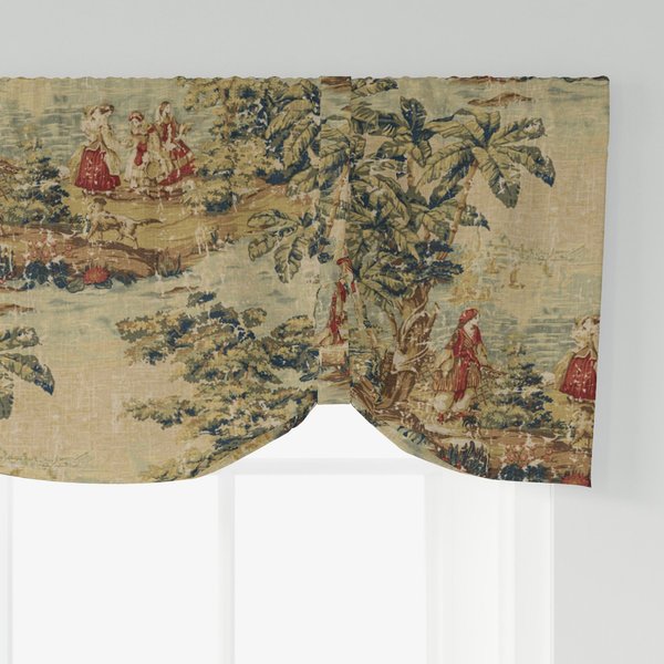 Tie-Up Valance In Bosporus Antique Red Renaissance Toile-image