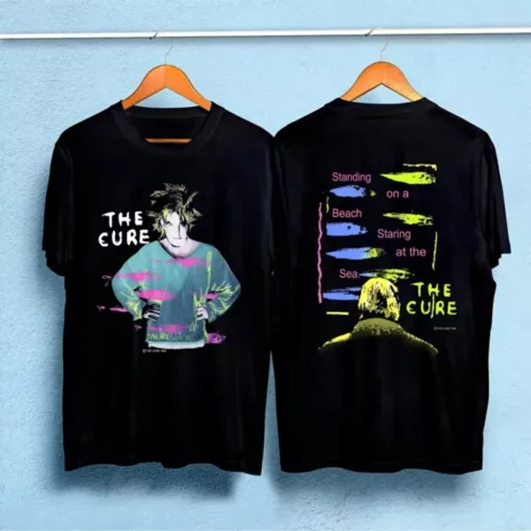 1986 The Cure Standing On A Beach Staring At The Sea T-Shirt-image