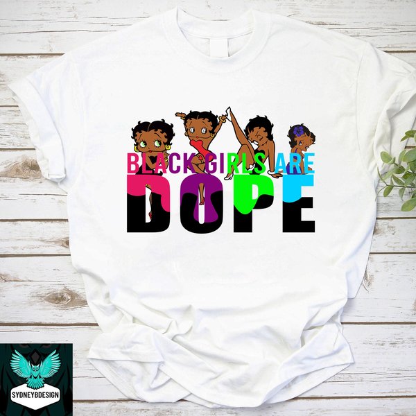 Betty Boop Black Girls Are Dope Vintage T-Shirt, Animation Shirt, Betty Boop Shirt-image