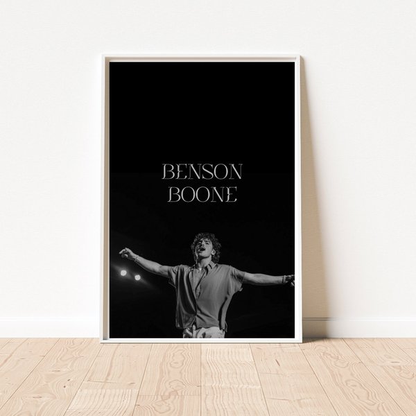 Benson Boone Poster, Music Wall Art, Fireworks And Rollerblades Print-image