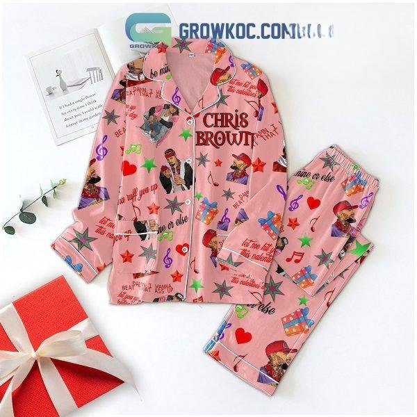 Chris Brown Ruff You Up Valentine Pajamas Set