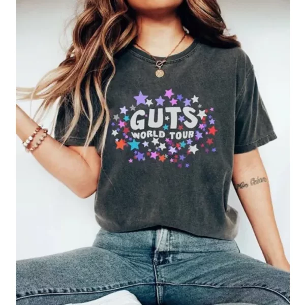 Olivia Rodrigo Guts Tour 2024 Shirt, The Guts World Tour 2024 Shirt-image