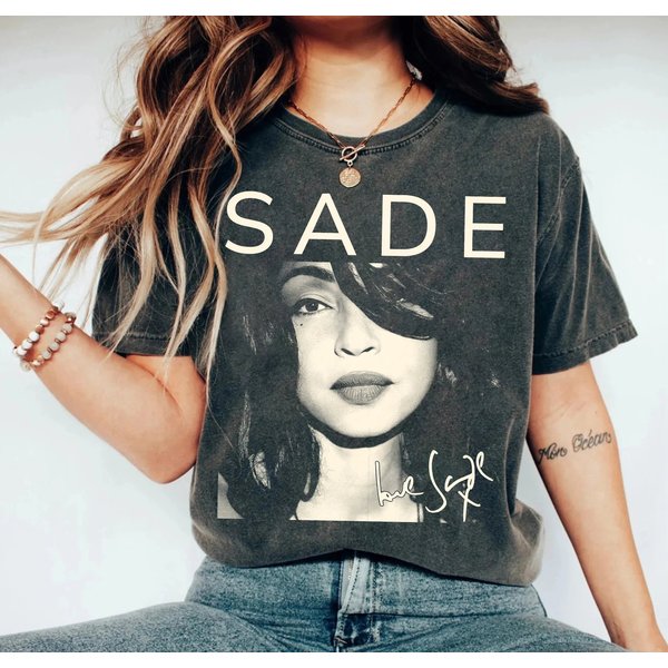 90S Sade Adu T-Shirt, Sade Adu Music Tour 2024 Shirt, Sade Shirt, Sade Adu Shirt-image
