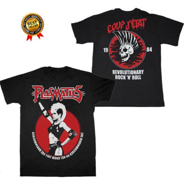 Vtg Plasmatics Wendy O Williams Cotton S-5Xl Unisex Black 2 Sided Shirt-image