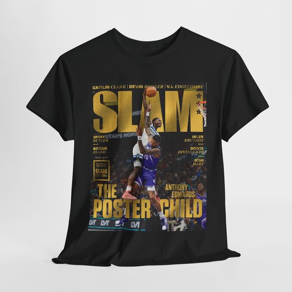 Anthony Edwards Slam Cover Tee Shirt Tshirt-image