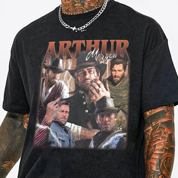 Arthur Morgan Vintage T-Shirt, Arthur Morgan Rd2 T-Shirt-image