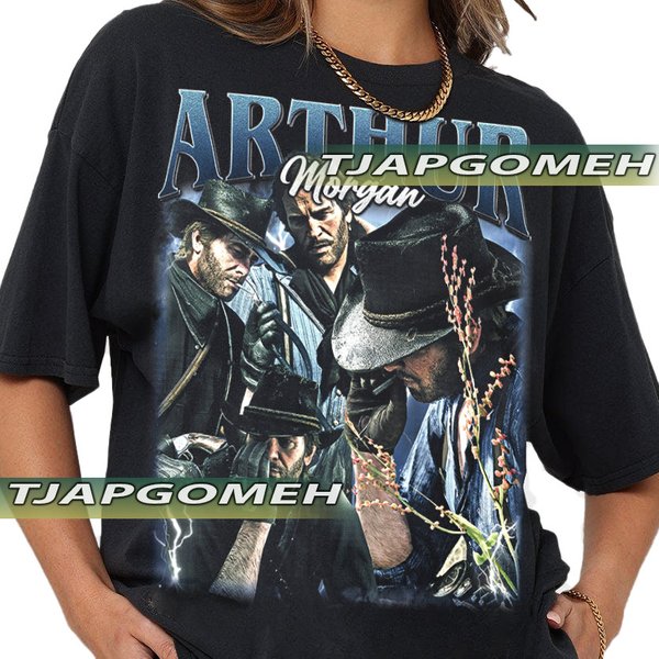 Arthur Morgan Vintage T-Shirt, Vintage Arthur Morgan Red Dead Shirt-image