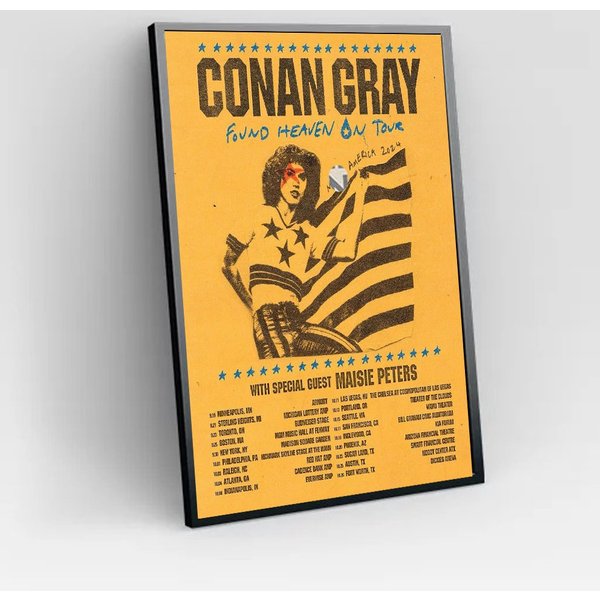 Conan Gray Tour North America 2024 Poster, Home Decor-image