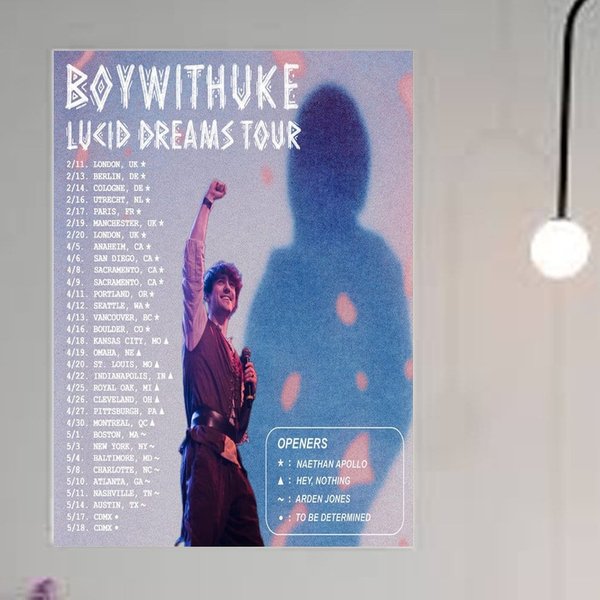 Boywithuke Lucid Dreams Tour April 27, 2024 Poster, Home Decor-image