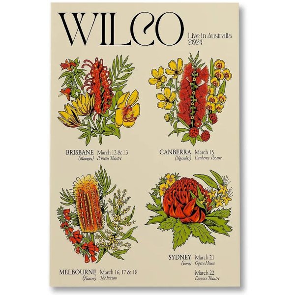 Wilco March 13 2024 Brisbane Australia Tour Poster-image
