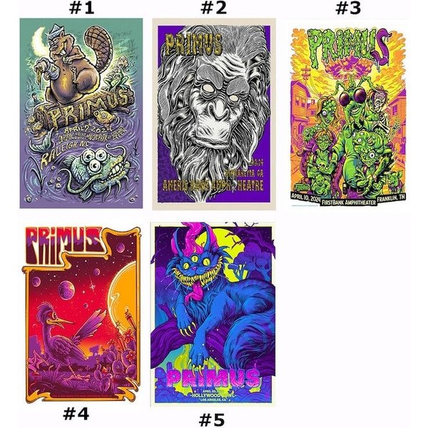 Primus The Hollywood Bowl, Los Angeles Ca April 20, 2024 Tour Poster-image